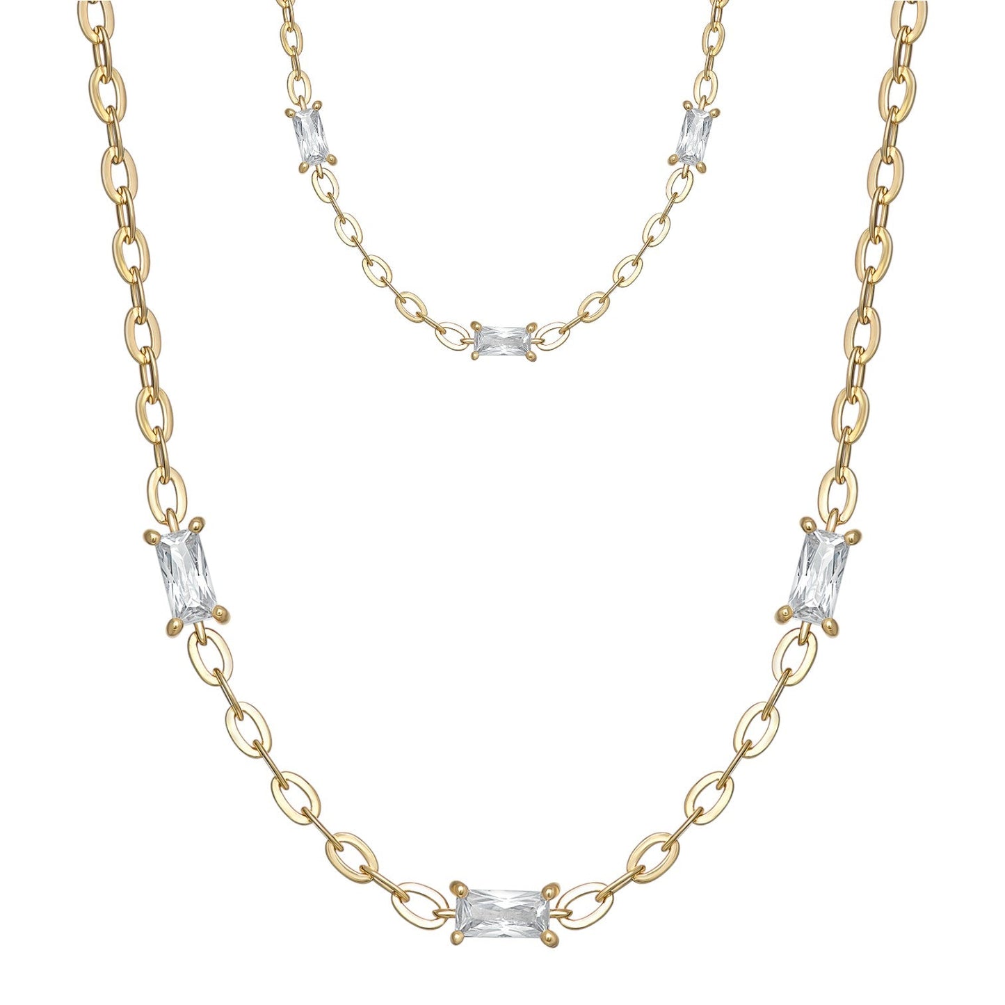 Ellie Cubic Zirconia Baguette Jewellery Set
