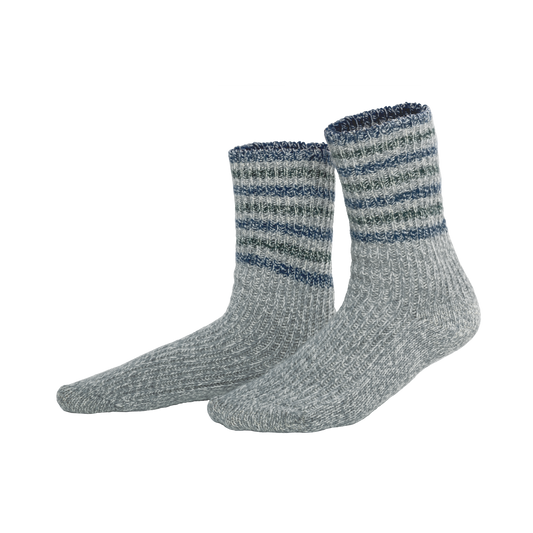 Organic Wool & Cotton Striped Socks