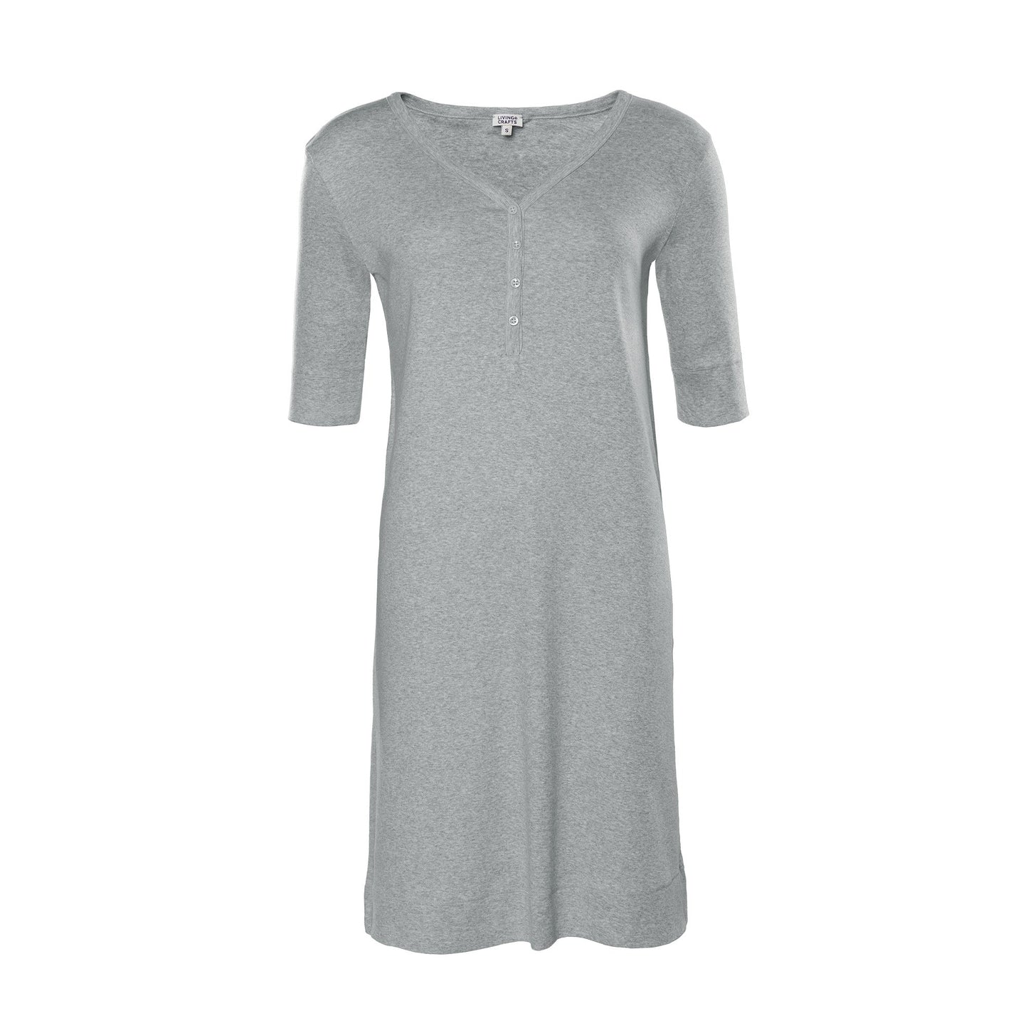 Organic Night Shirt with Buttons: Womens