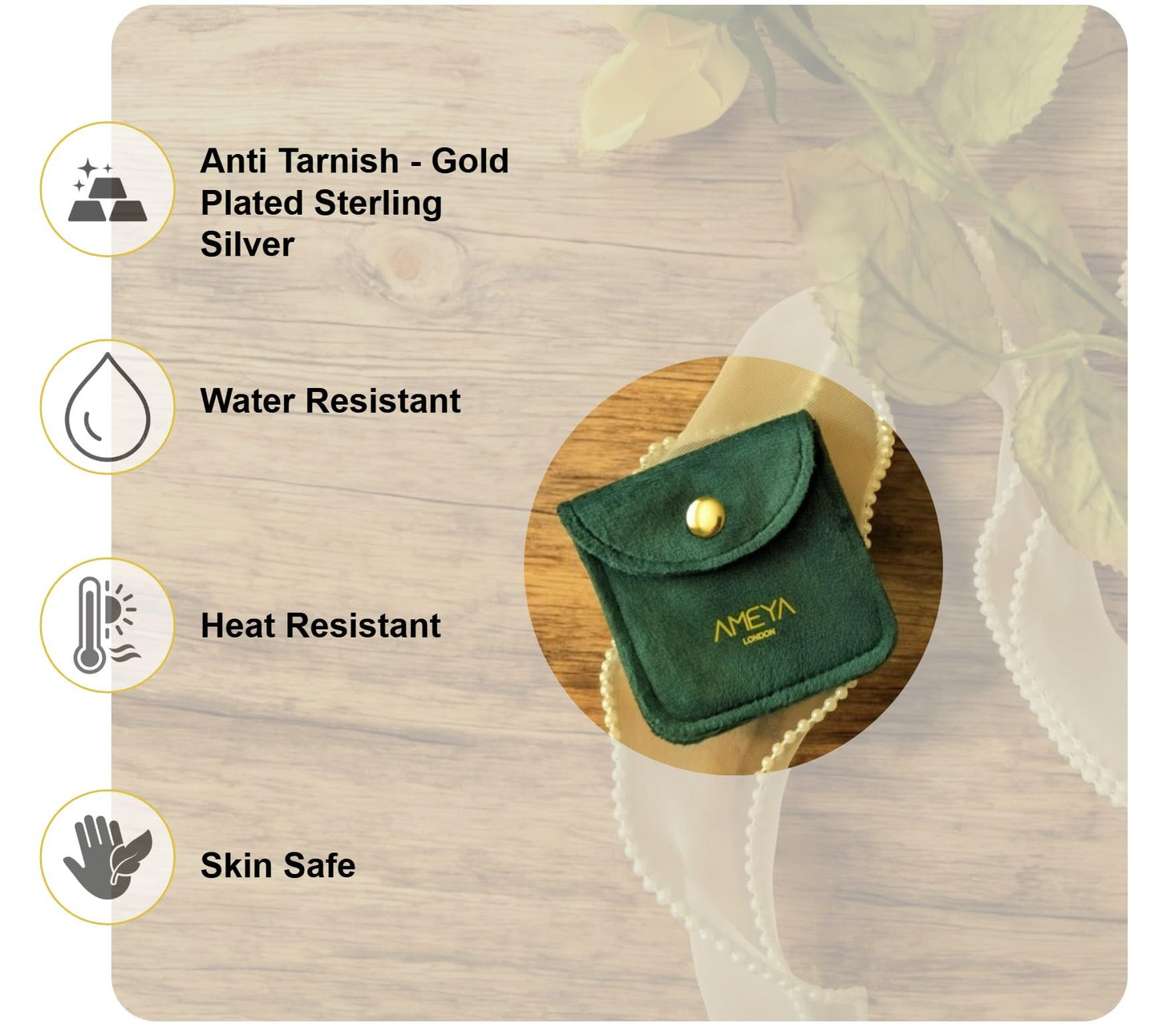 Ameya Twisted Knot Ring, 18K Gold Plated Silver, Adjustable Croissant Design