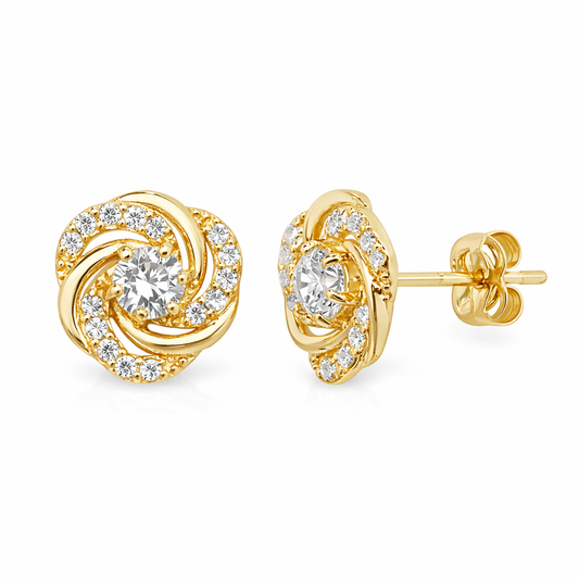 Flower Knot Stud Earrings