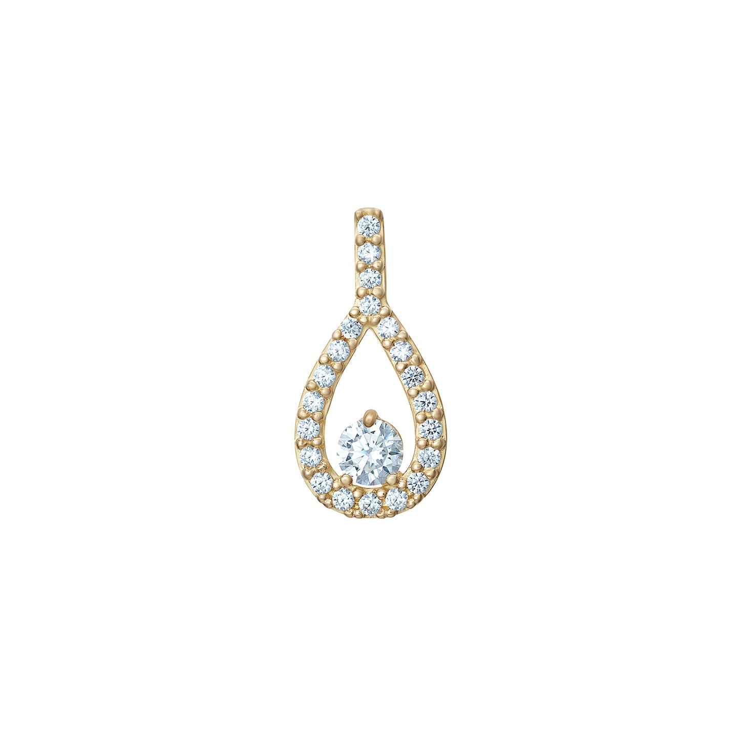 Hallie Oval Drop Pendant Necklace
