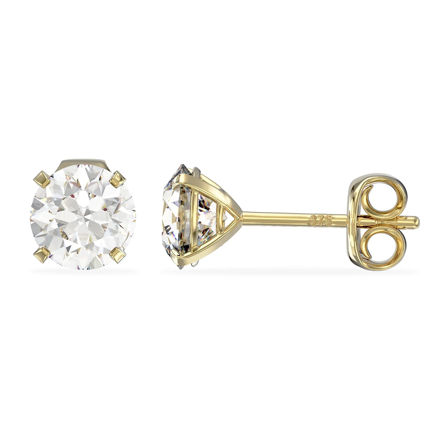 April Birthstone Diamond Stud Earrings