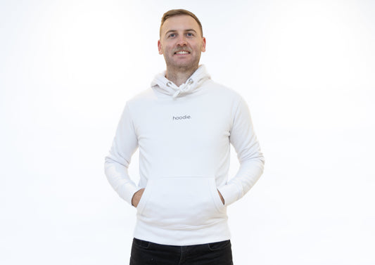 simple. hoodie. white.