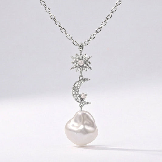 Bronte Pearl Drop Necklace | 925 Sterling Silver