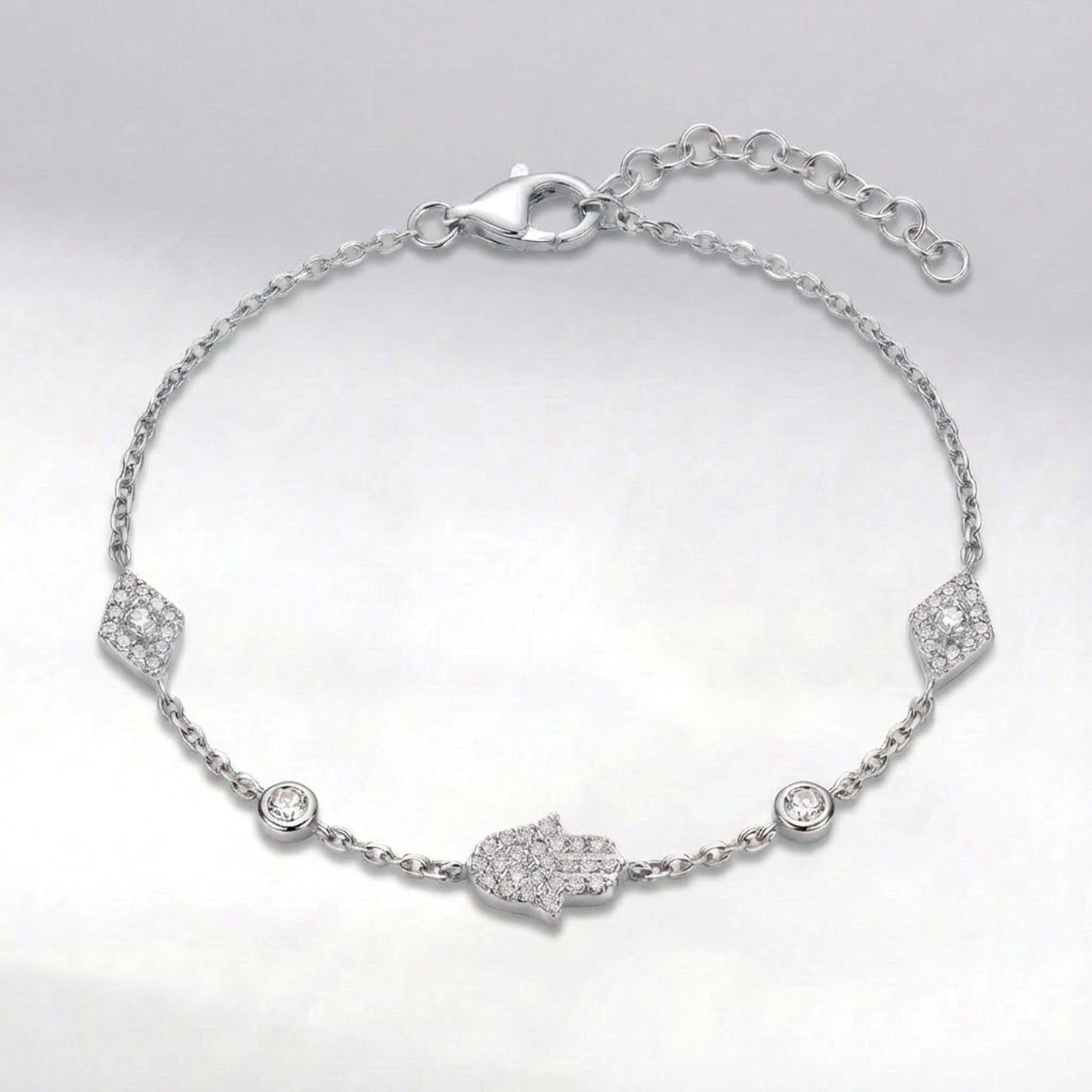 Eina Hamsa Hand & Evil Eye Bracelet | 925 Sterling Silver