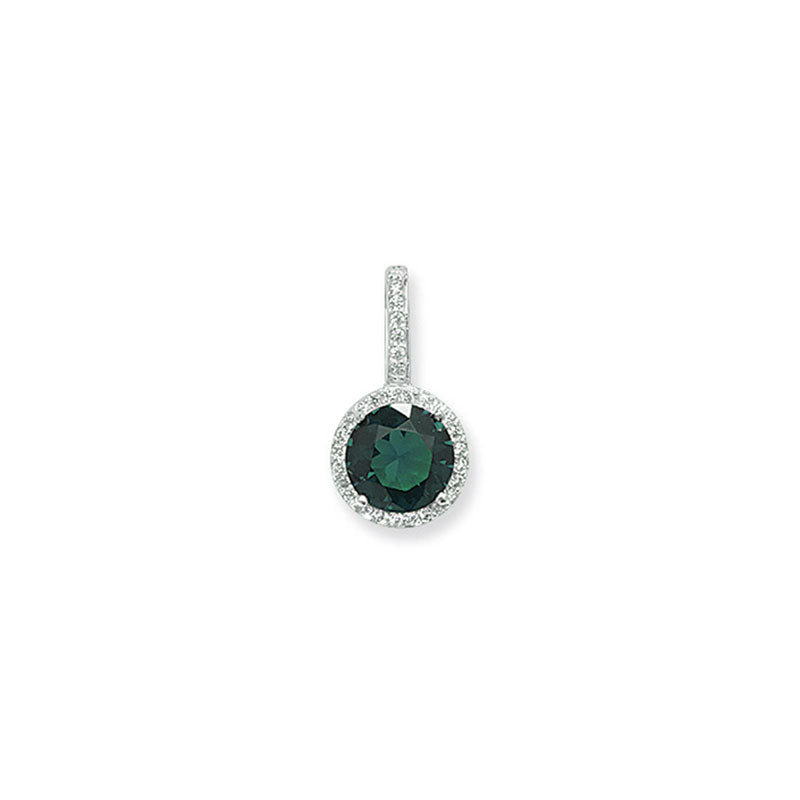 Emerald Halo Drop Necklace