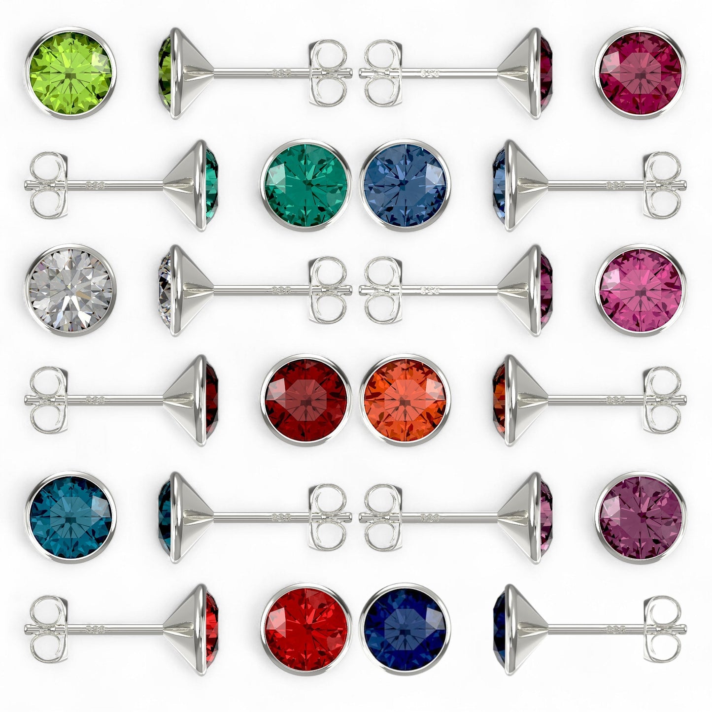 Cubic Zirconia Stud Earrings