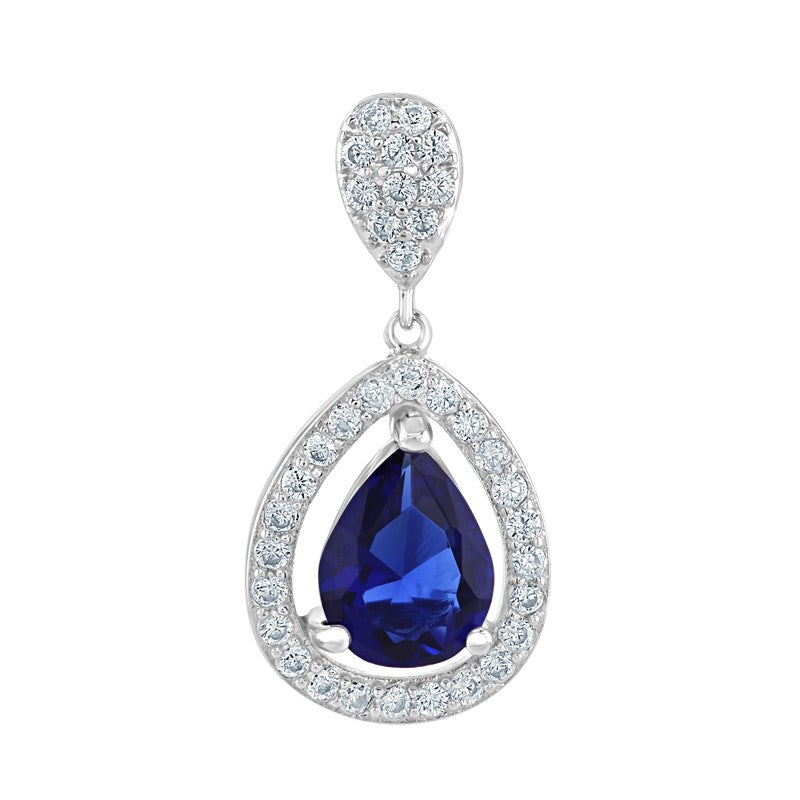 Fancy Sapphire Teardrop Necklace