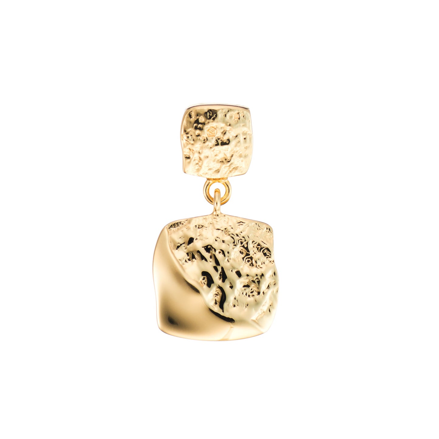 Fleur Square Crinkle Drop Necklace