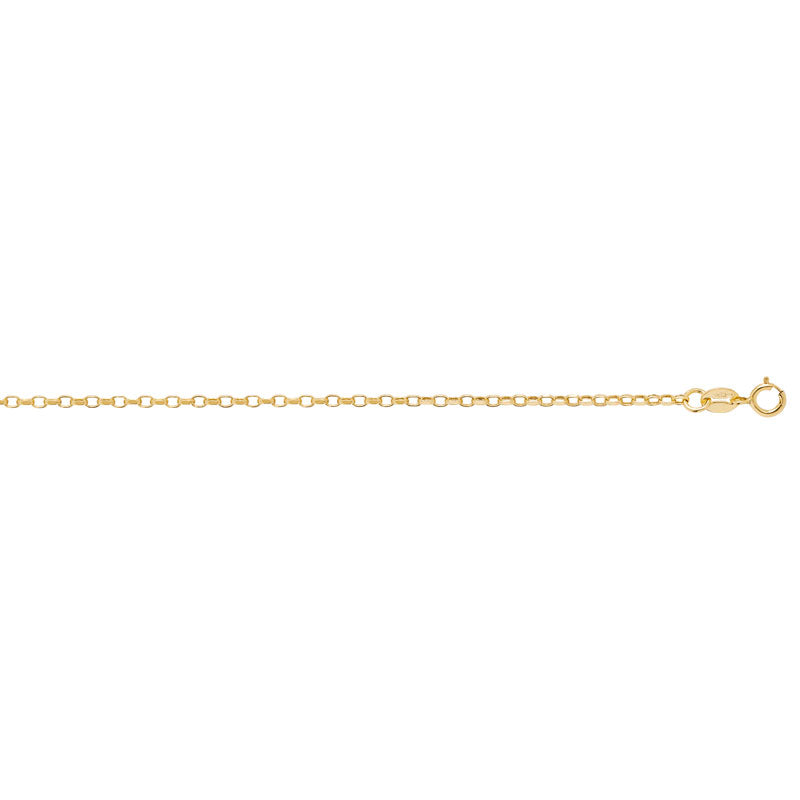 9ct Gold Diamond Cut Oval Belcher Chain