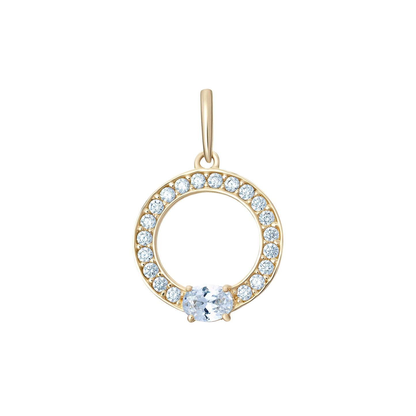 Halo Drop Pendant Necklace
