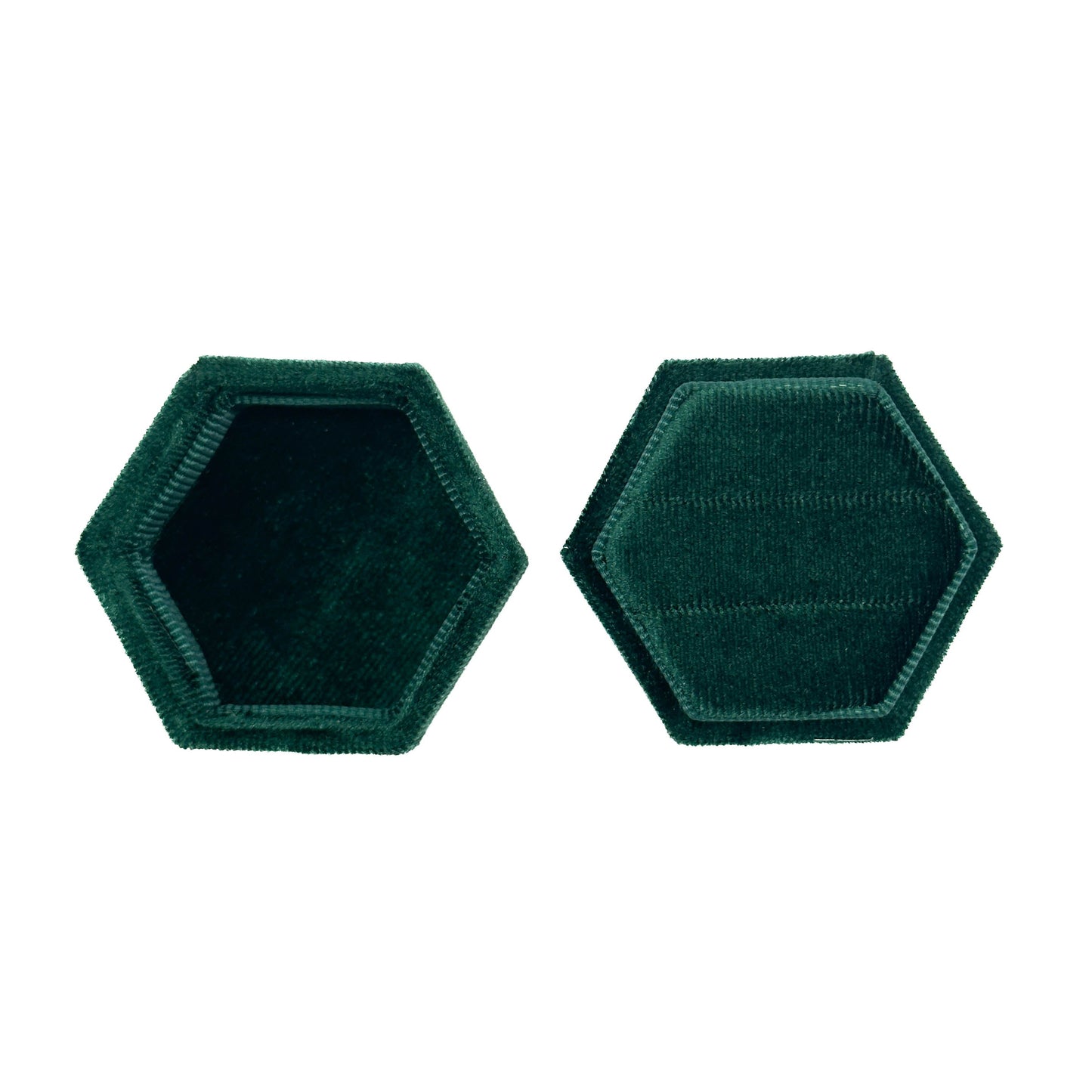Green Hexagon 'To whatever end' Ring Box