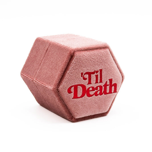 Pink 'Til Death Wedding Ring Box