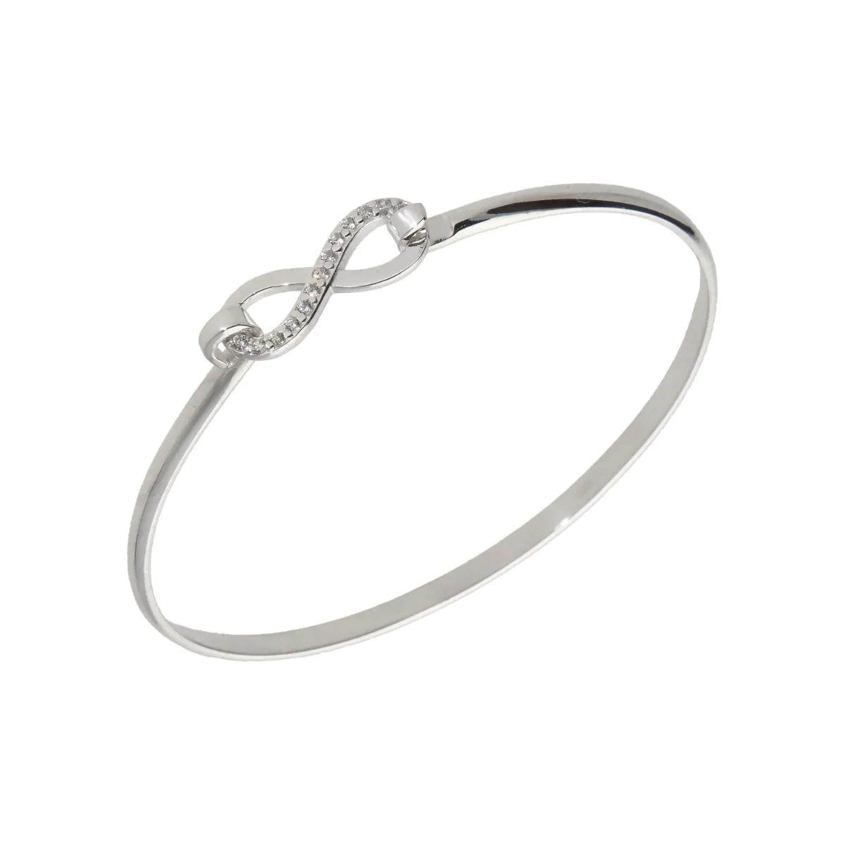Cubic Zirconia Infinity Bangle