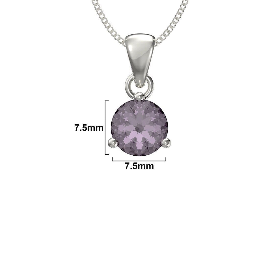 June Birthstone Pendant Necklace