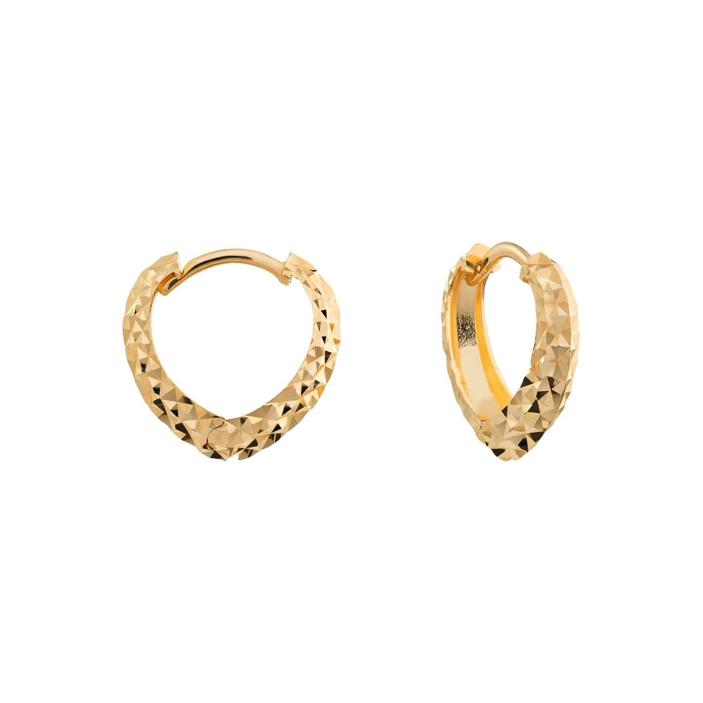 Melissa Diamond Cut Huggie Hoops