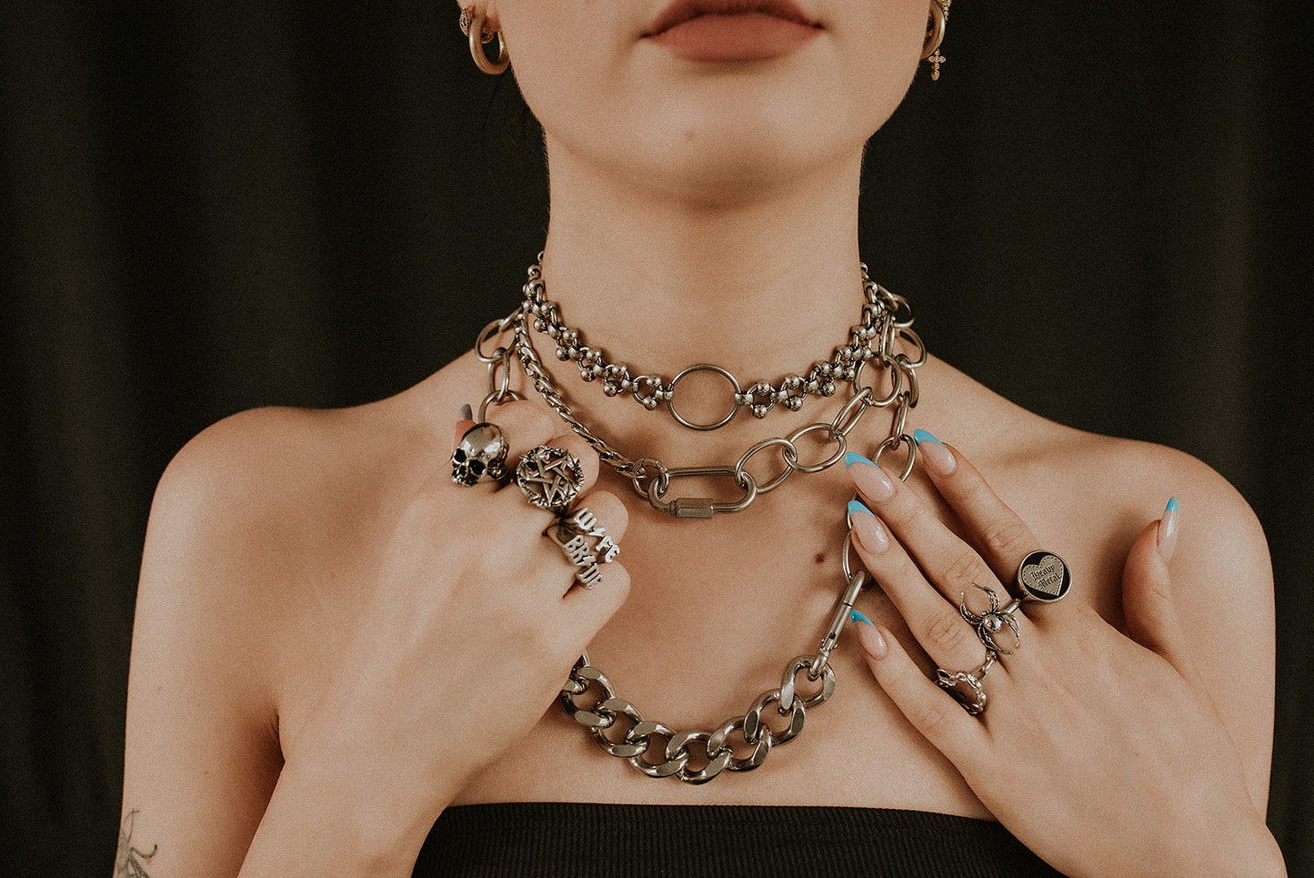 Anarchy Multi Chain Necklace