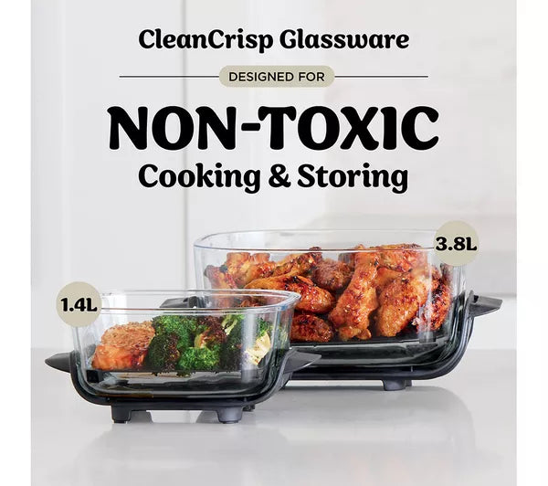 Ninja CRISPi 4-in-1 Portable Glass Air Fryer - Stone FN101UKST