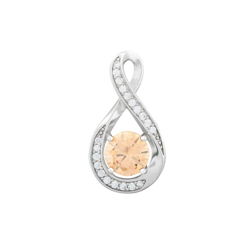 November Birthstone Infinity Pendant Necklace