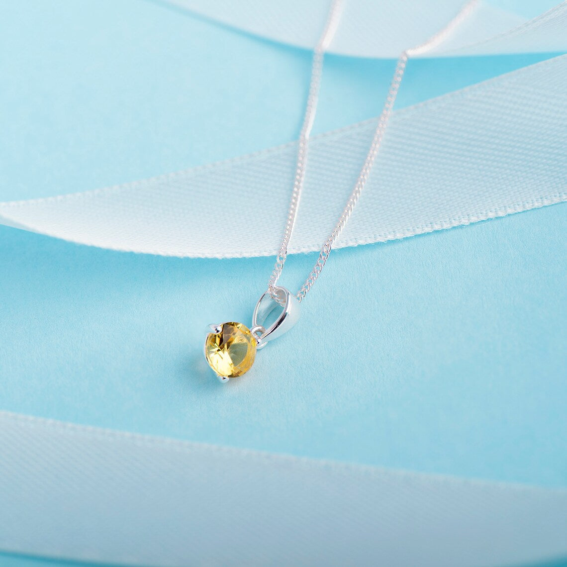 November Birthstone Pendant Necklace
