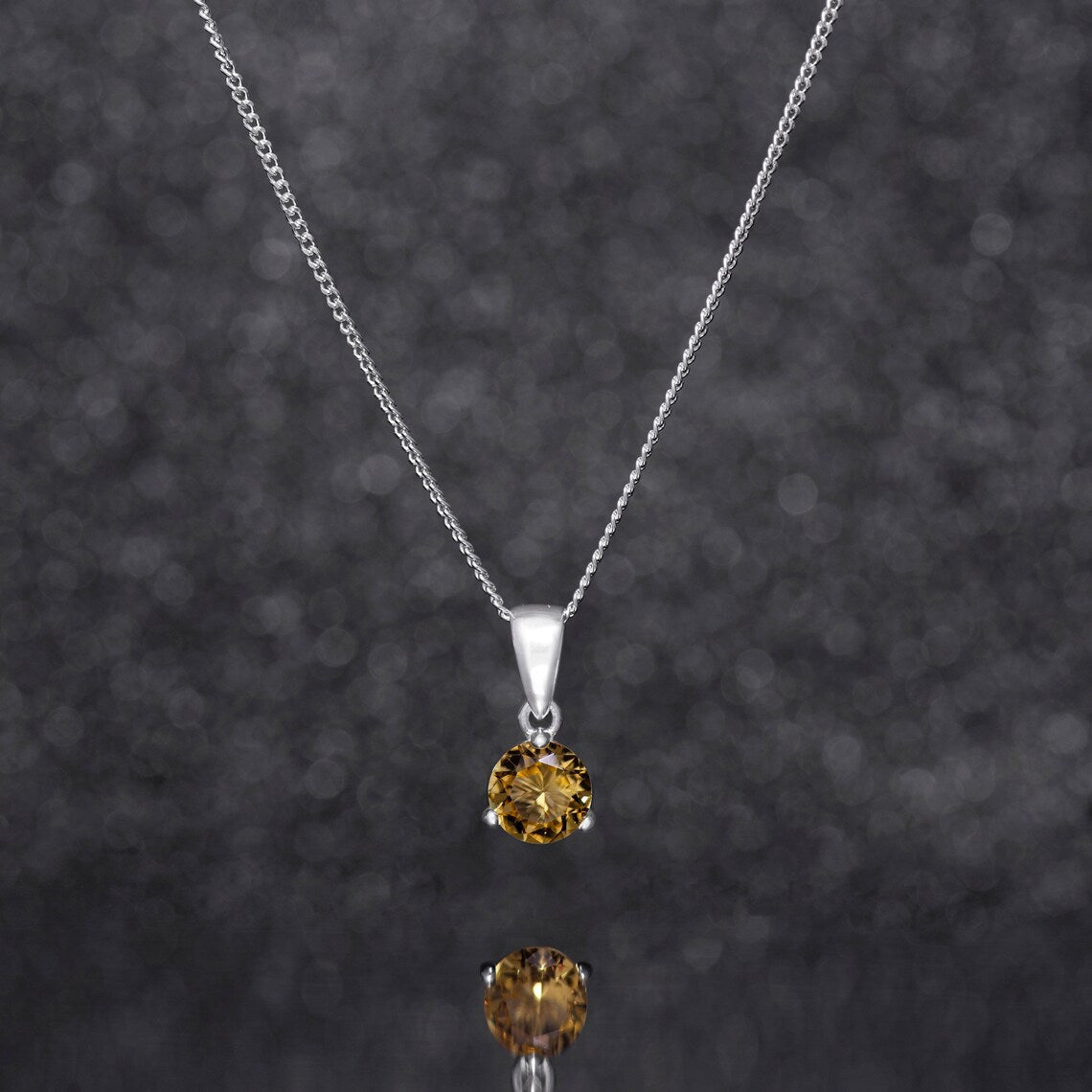 November Birthstone Pendant Necklace