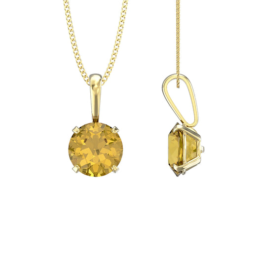 November Birthstone Topaz Pendant Necklace