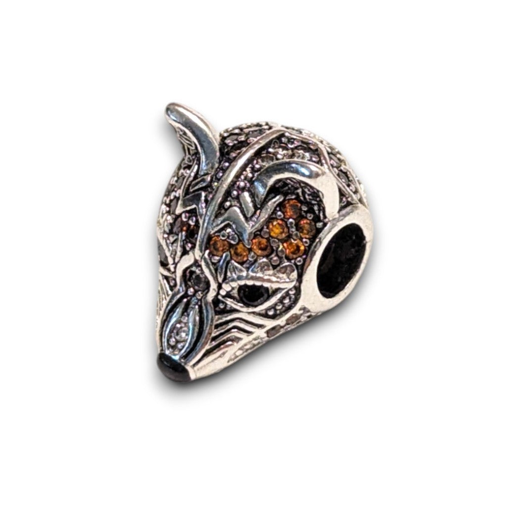 Orange Cubic Zirconia Fox Charm