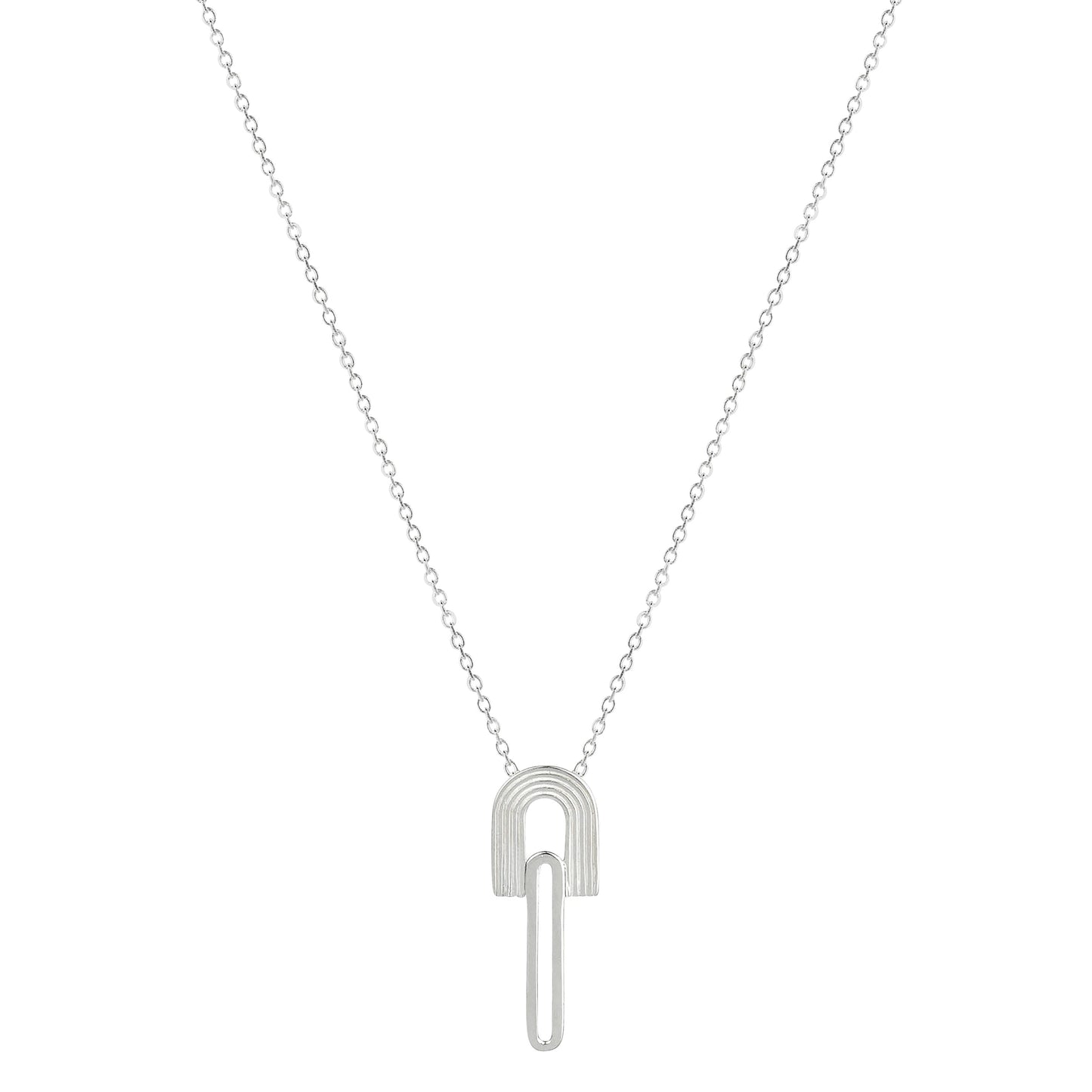 Rainbow Sterling Silver Chain Necklace