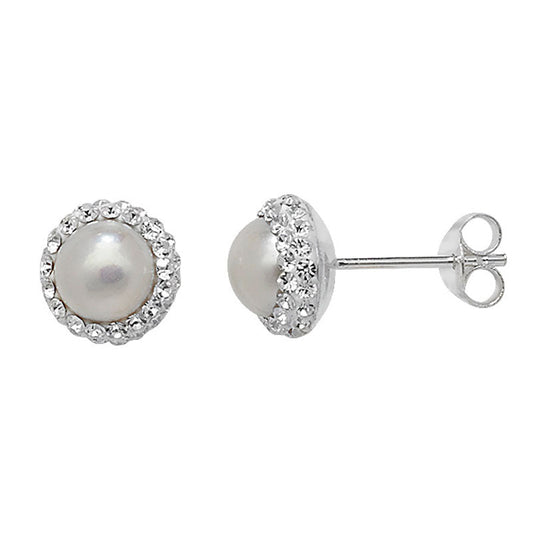 Pearl Halo Earrings