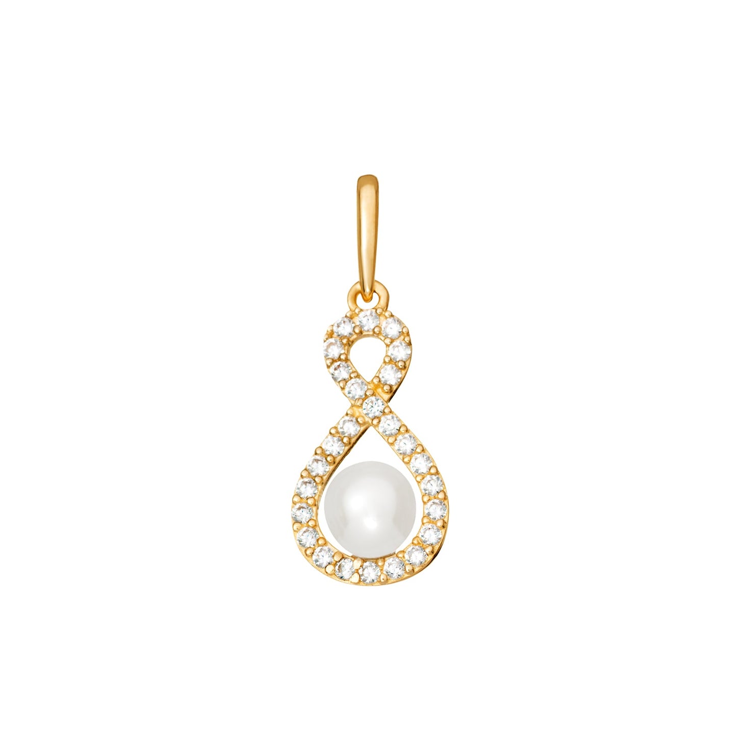 Pearl Infinity Pendant Necklace
