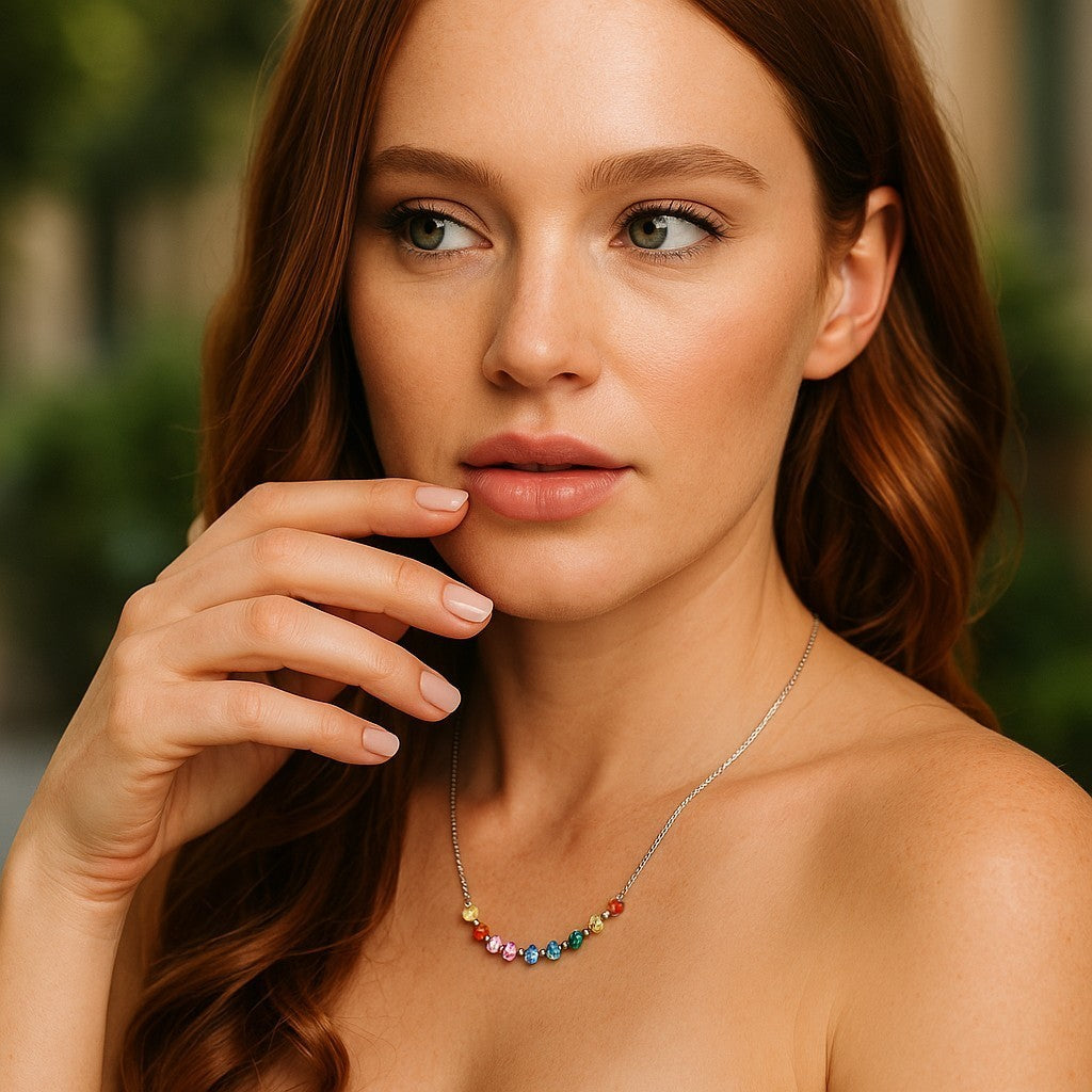 Rainbow Bar Necklace