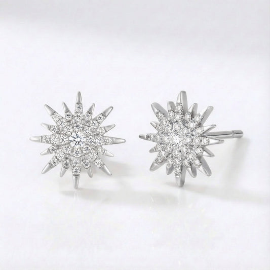Rhea Starburst Stud Earrings | 925 Sterling Silver