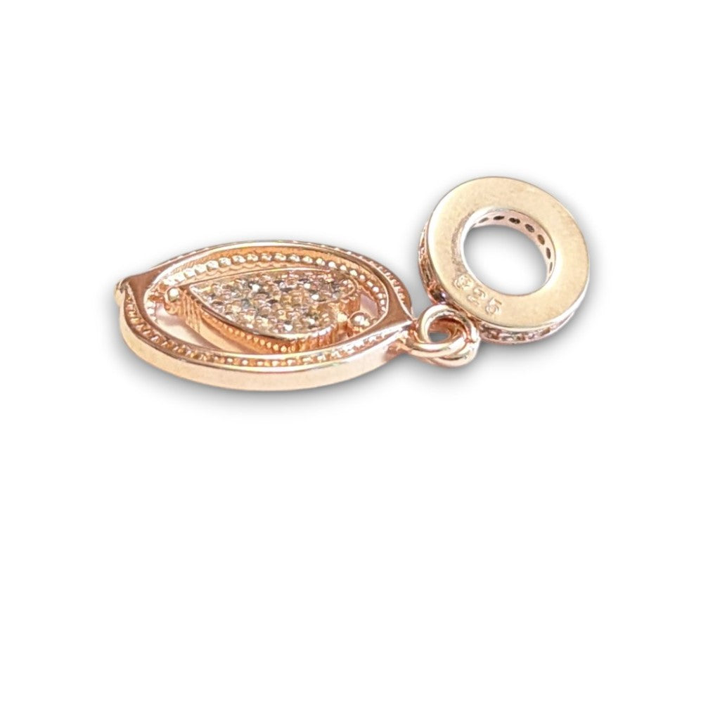 Spinning LOVE Heart Dangle Charm