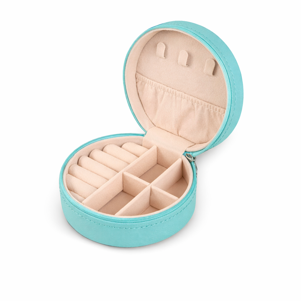 Round Jewellery Travel Box