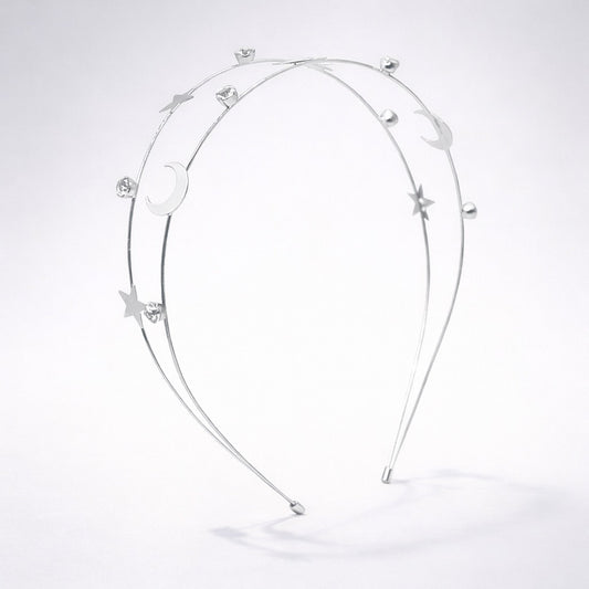 Sasha Moon & Star Headband | Silver