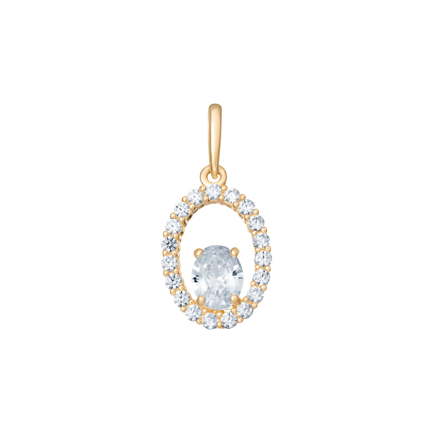 Saskia Oval Pendant Necklace