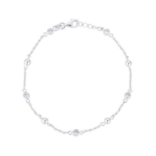 Satellite Beaded Cubic Zirconia Bracelet
