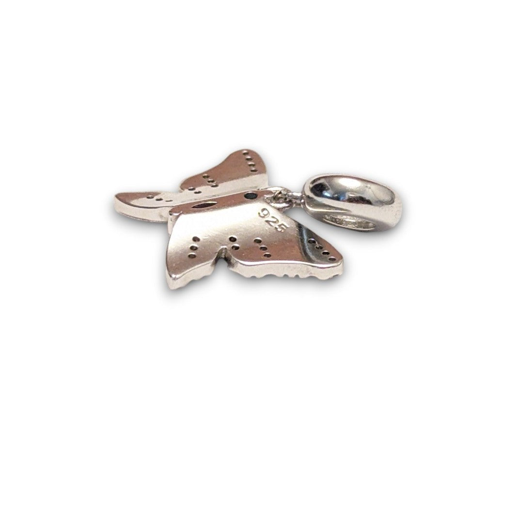 Silver Butterfly Dangle Charm