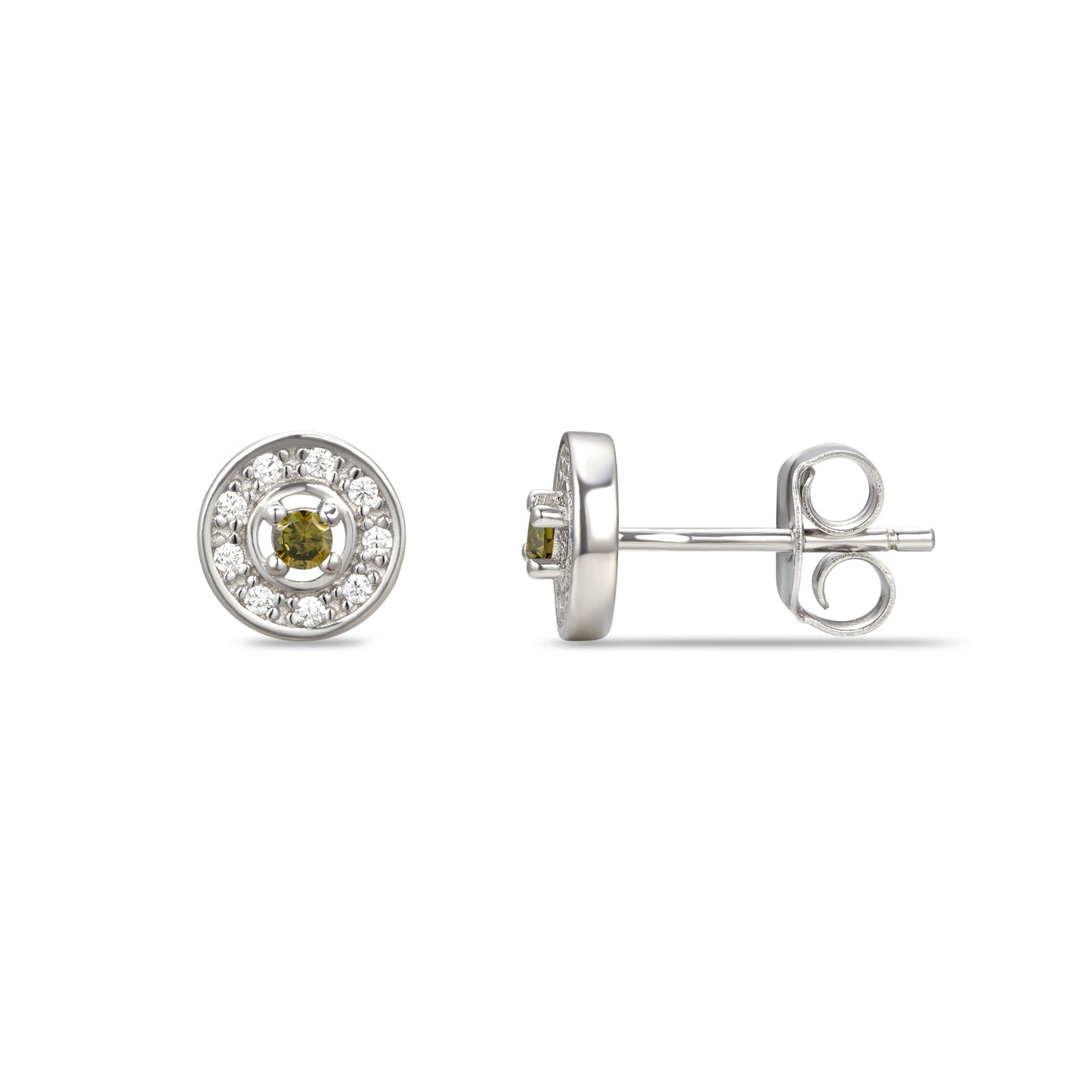 August Cubic Zirconia Birthstone Stud Earrings