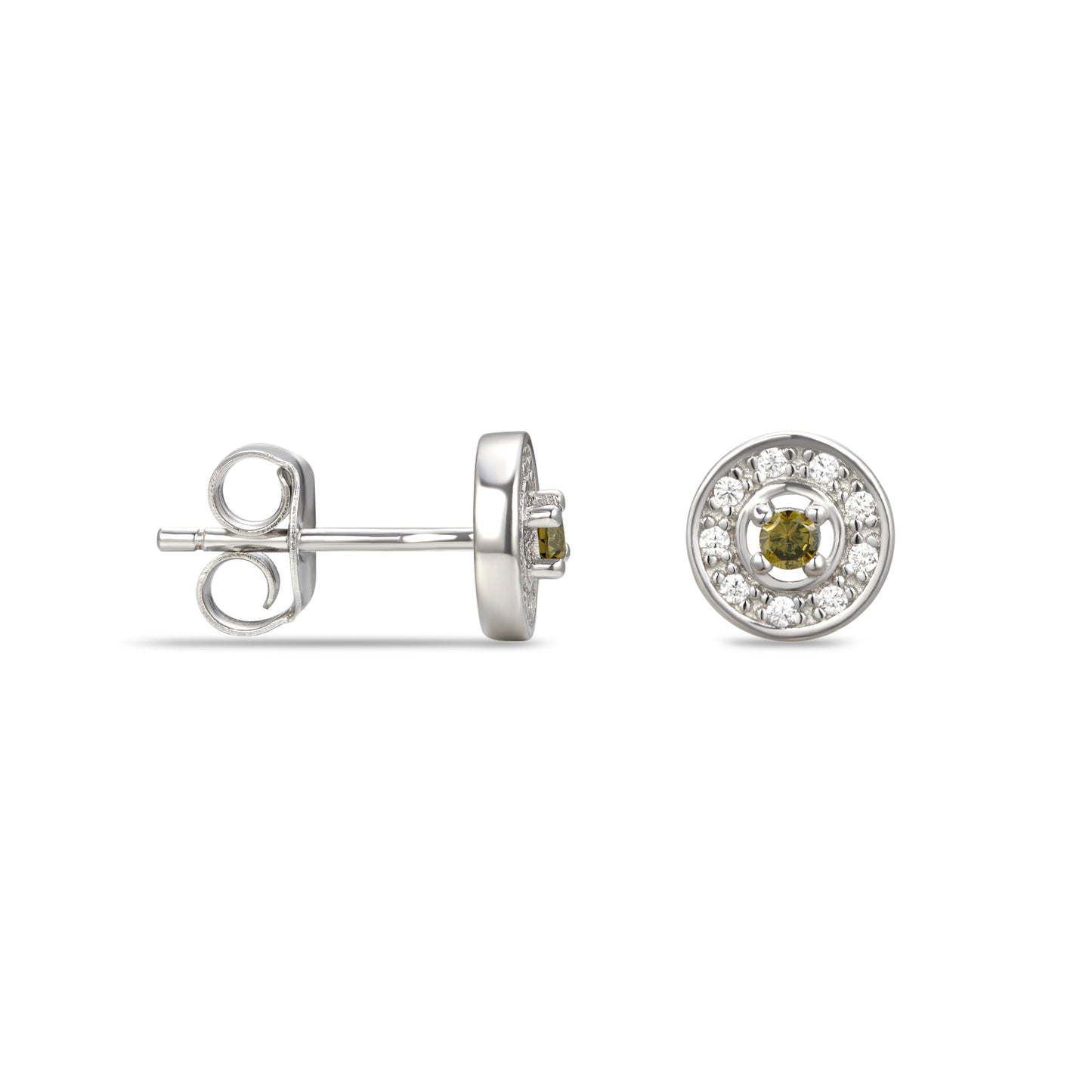 August Cubic Zirconia Birthstone Stud Earrings
