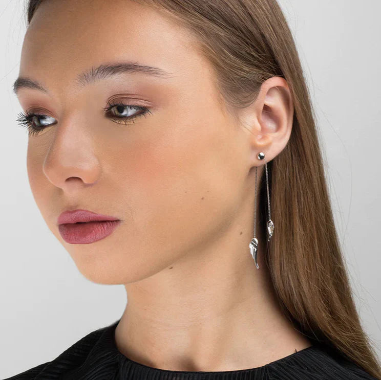 Angel Wing Drop Earrings