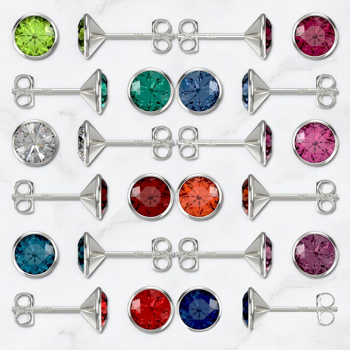 Cubic Zirconia Stud Earrings