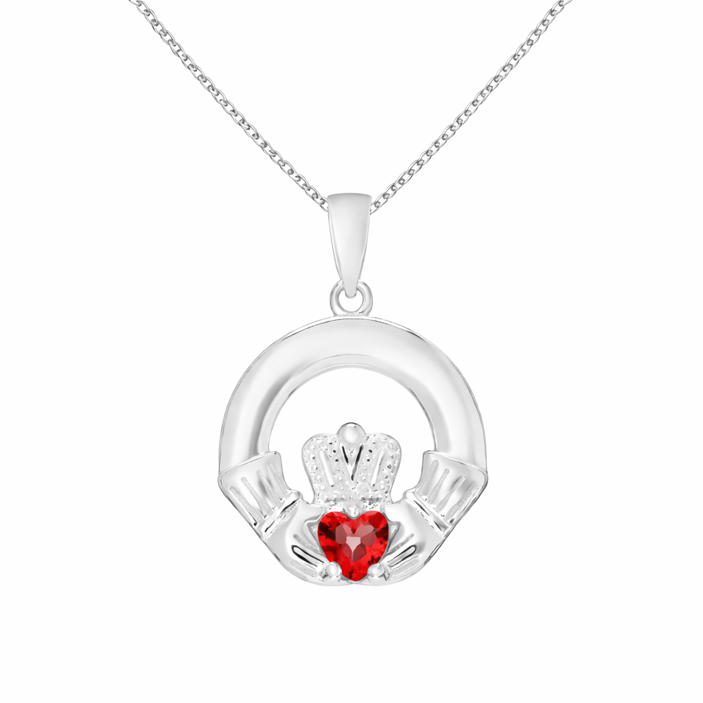 January Birthstone Claddagh Jewellery Set