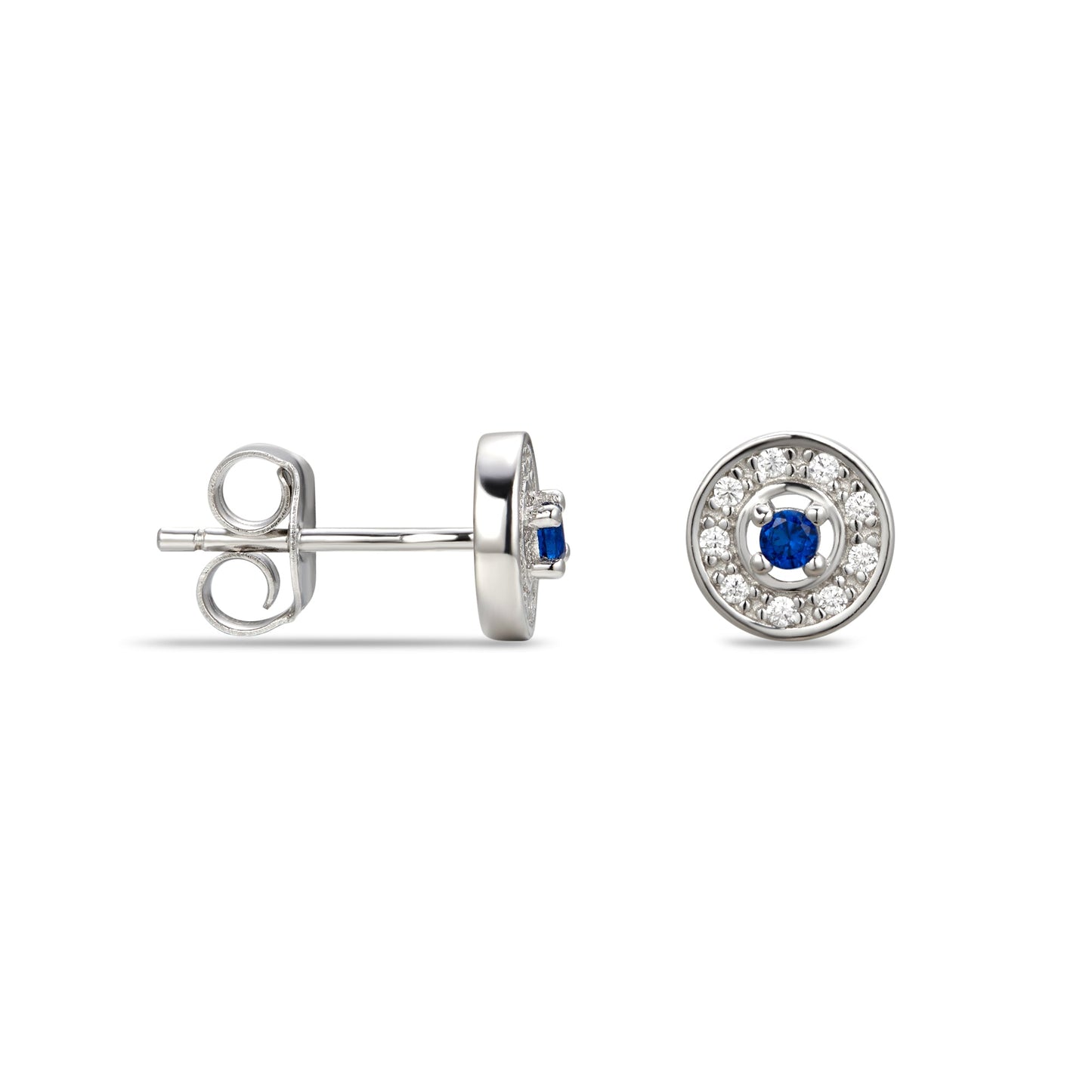 September Cubic Zirconia Birthstone Stud Earrings