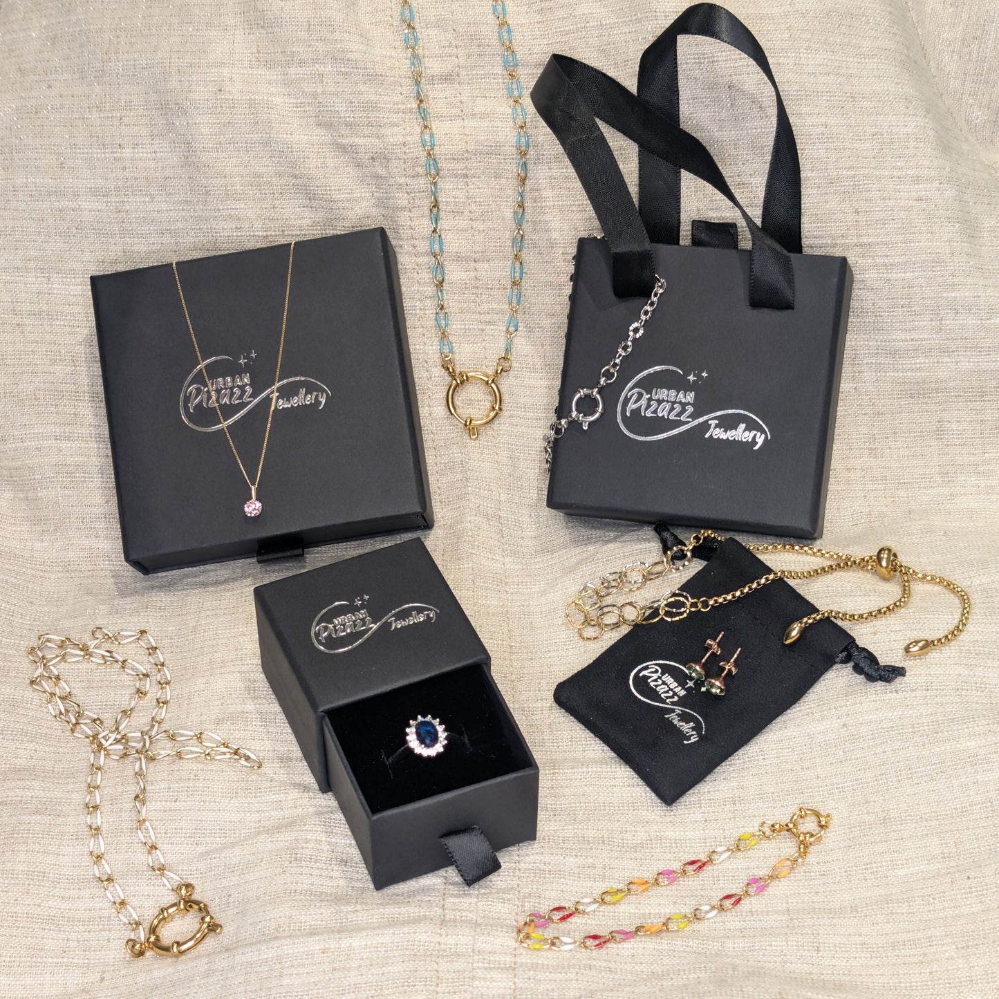 Satellite Bead Necklace With Cross