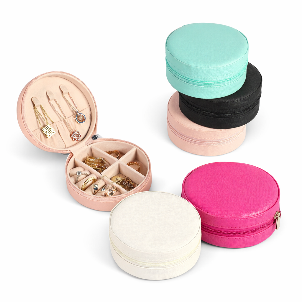 Round Jewellery Travel Box