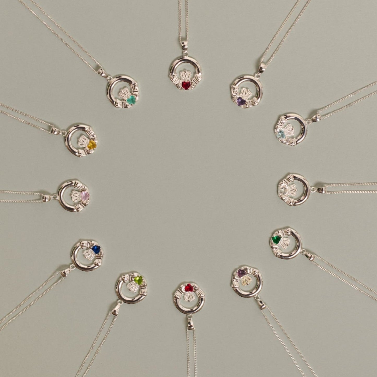 December Birthstone Claddagh Jewellery Set