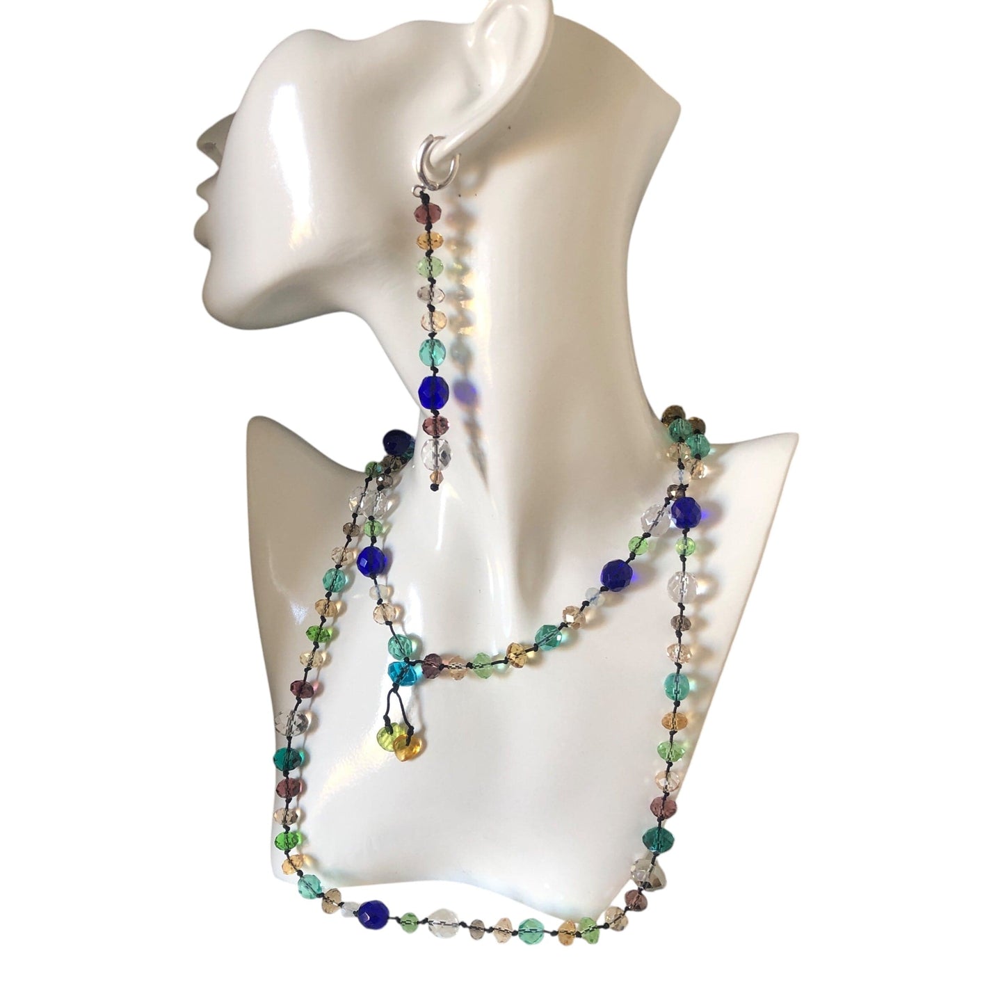 Colourful Crystals Beaded Earring