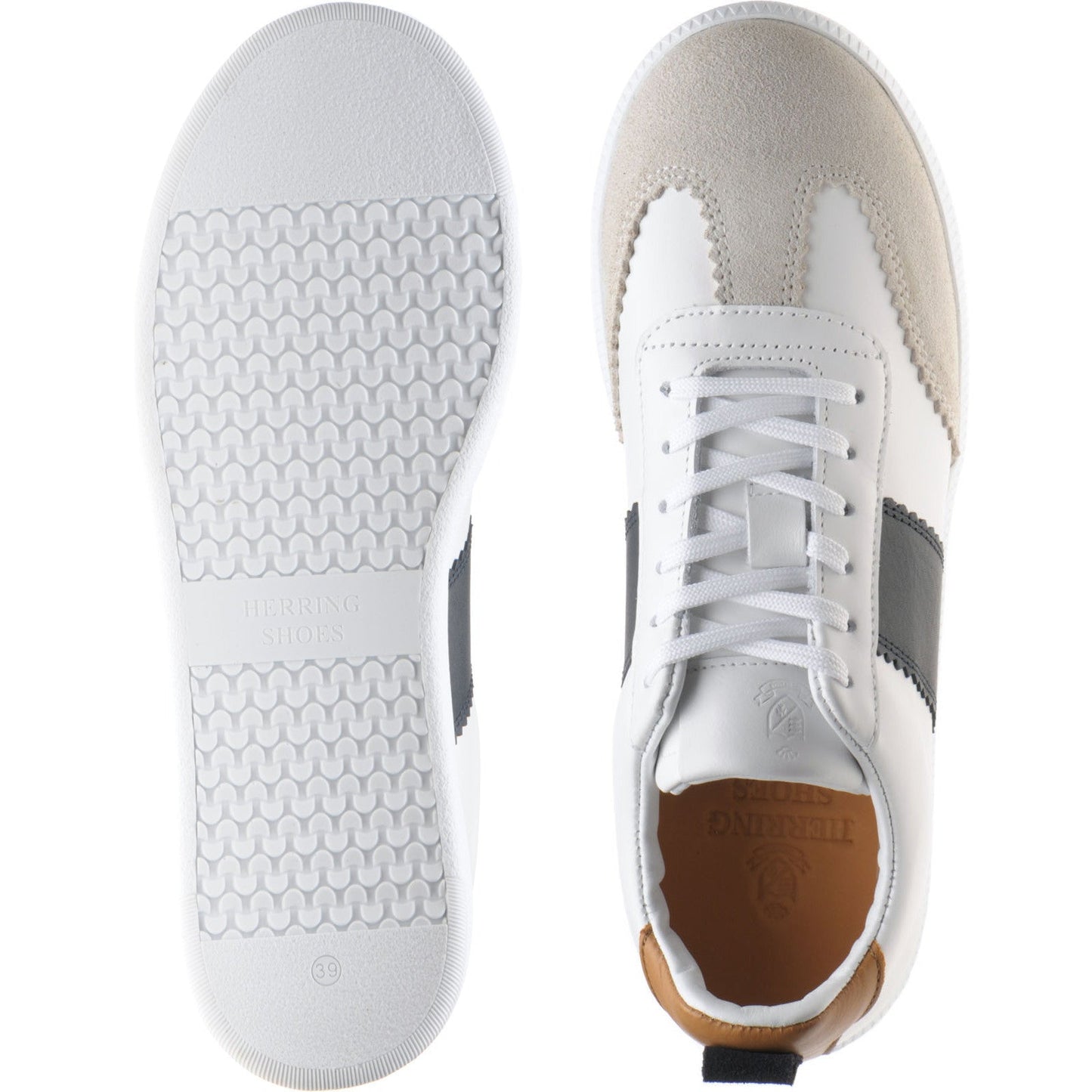 Herring Angelina ladies rubber-soled in white and navy